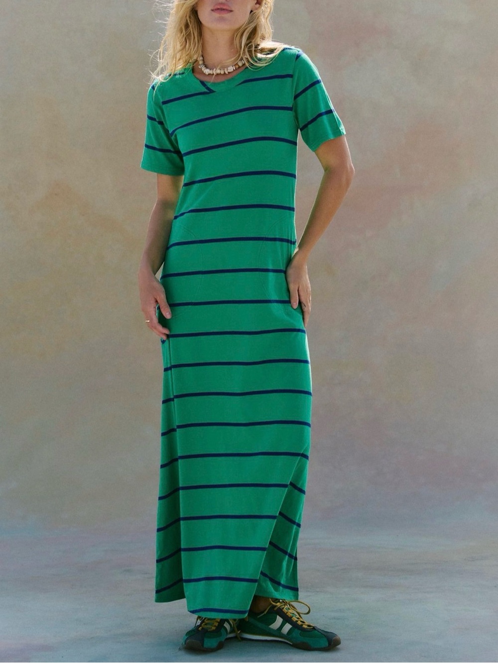 Free People Cotton Striped Maxi Sz XS